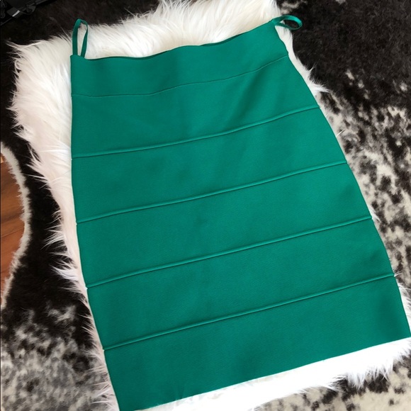 Bcbg maxazria green LHL skirt - Picture 1 of 6